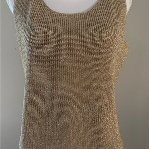 Tan Ribbed Sleeveless Tank Top